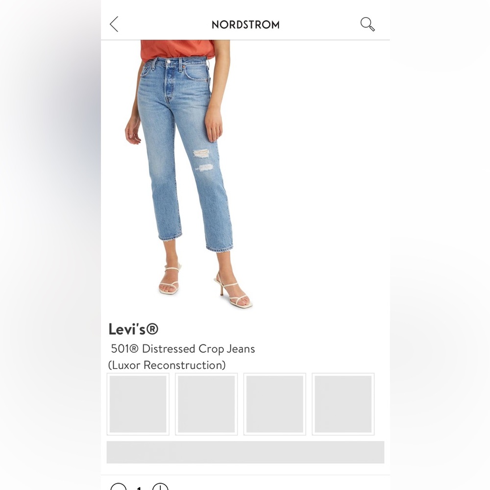 Levi’s 501 Distressed Crop Jeans sz 25x26